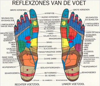 voeten kaart reflex therapie